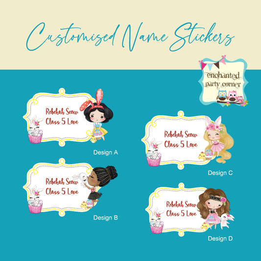 Customised Name Stickers - Princess (Inspired)