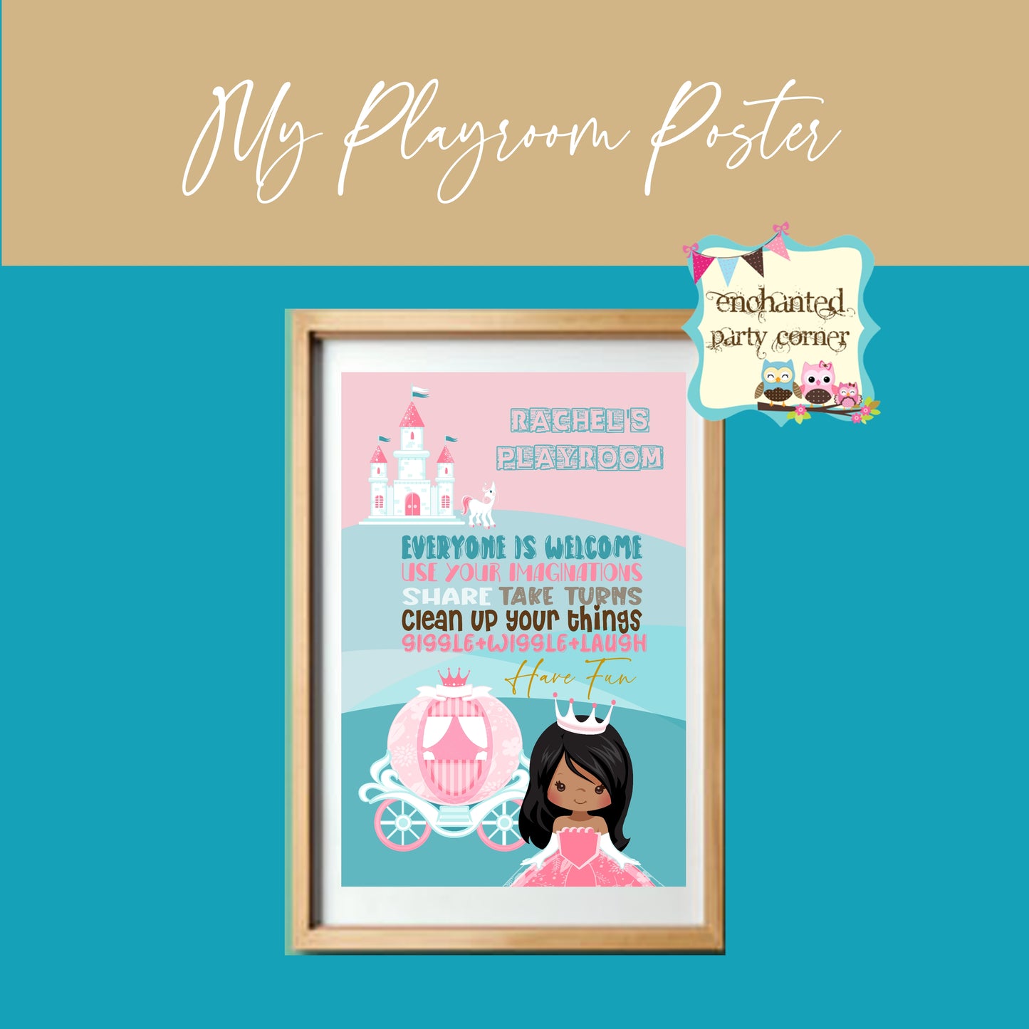 My Playroom Posters - Princess Theme (Inspired)