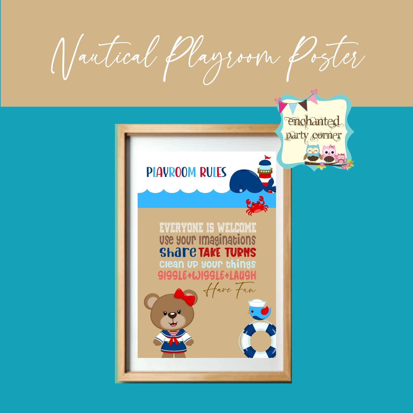 My Playroom Posters - Nautical Design