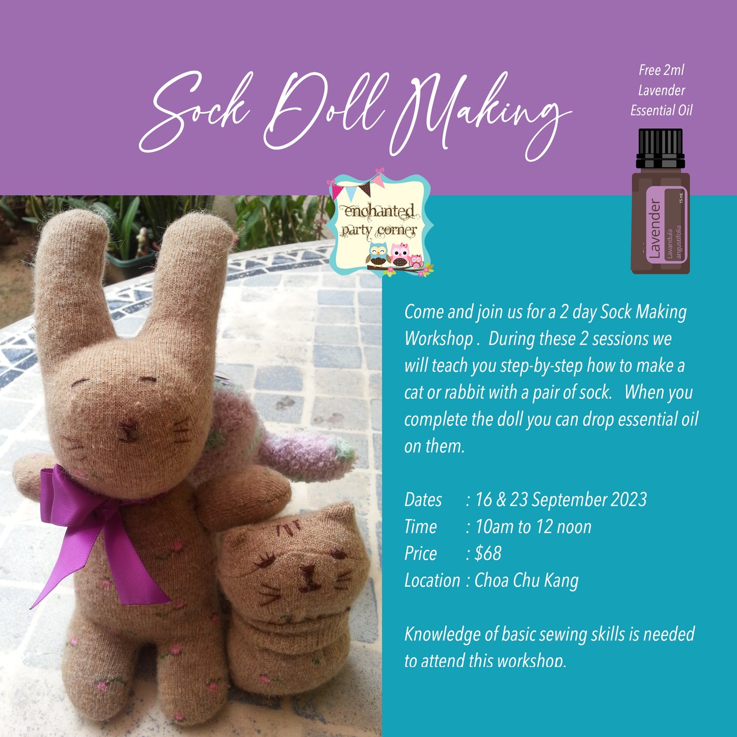 Sock Doll Making Workshops - 16 & 23 Sept 2023