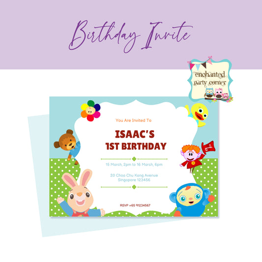 Baby 1st Birthday Invitation Card