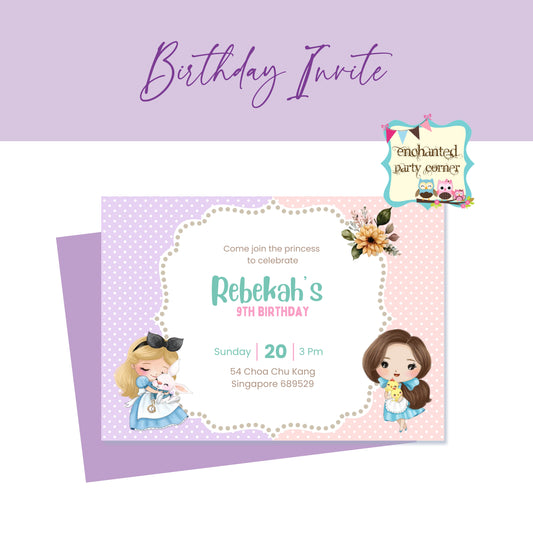 Princess Birthday Invitation Card - V5