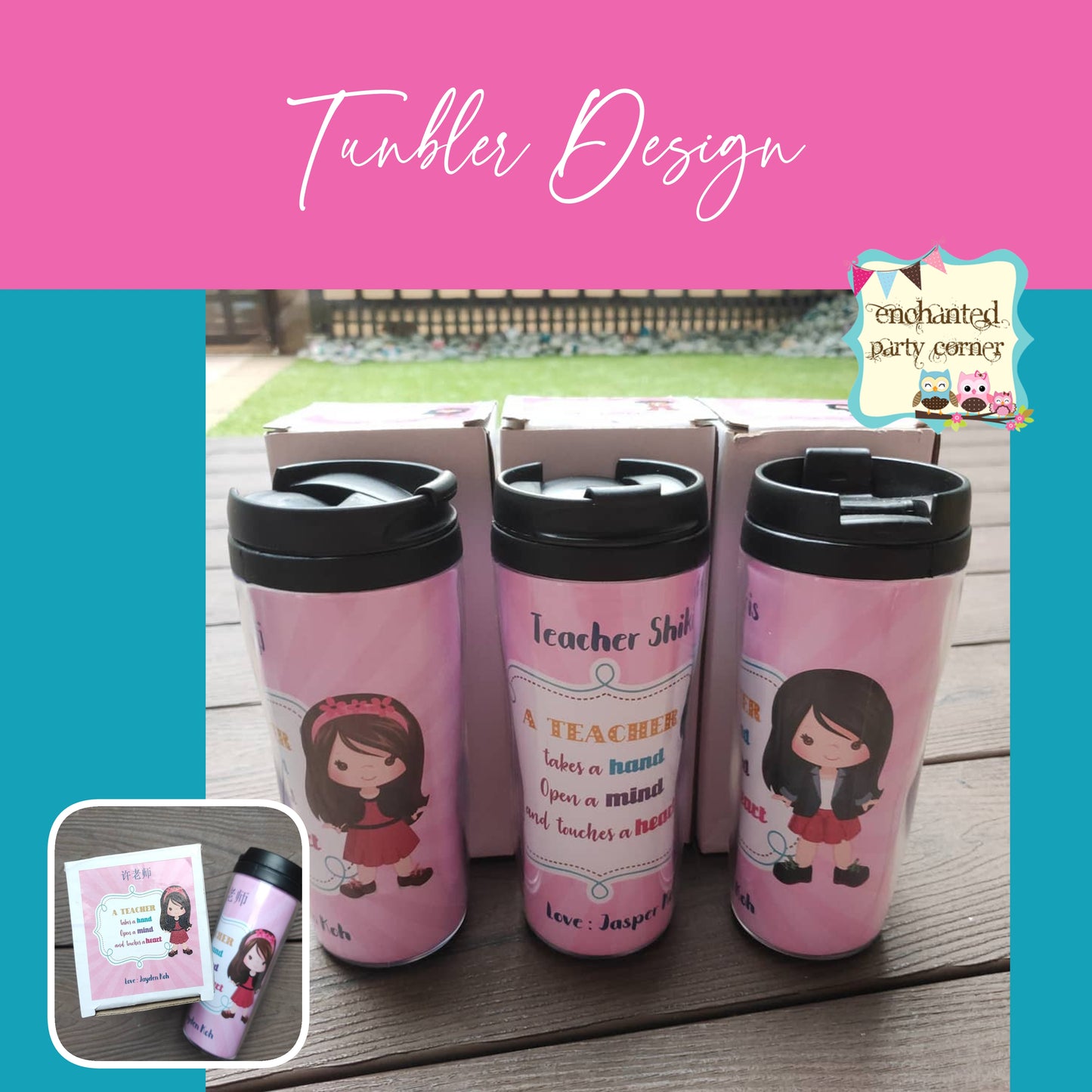 Teacher's Day Girl Design Personalised Tumbler