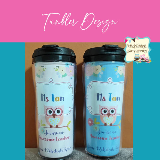 Owl Design Personalised Tumbler