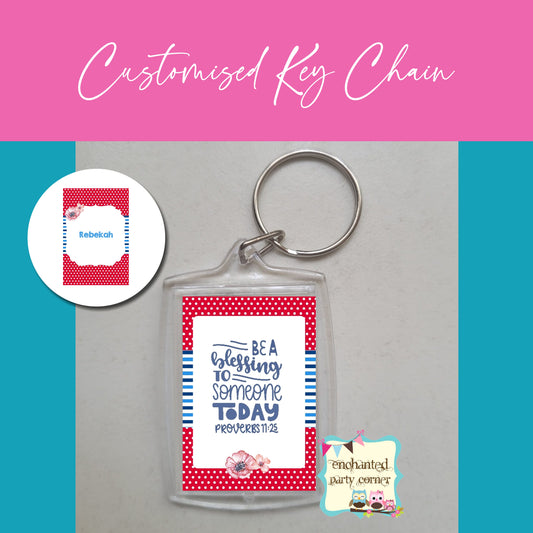 Customised Keychains - Red x 15pcs